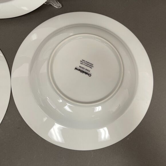 Crate & Barrel Rafia Blue White Waves Wavy Bowls Lead & Cadmium Free Lot of 3 - Picture 12 of 14